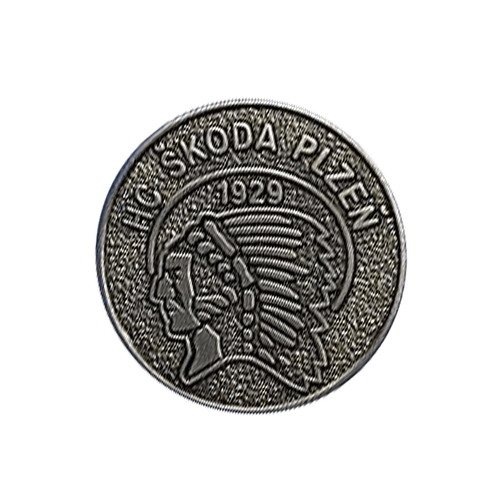 Kovový odznak s logem HC Škoda Plzeň